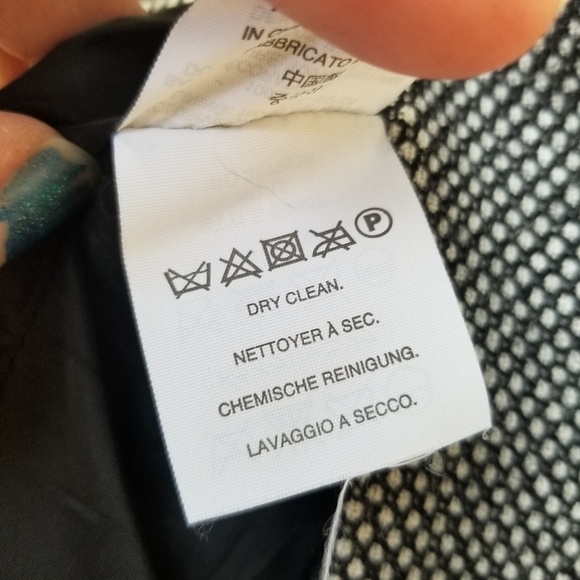 J. Crew black and white mini dot wool blazer size 4 - Picture 6 of 7